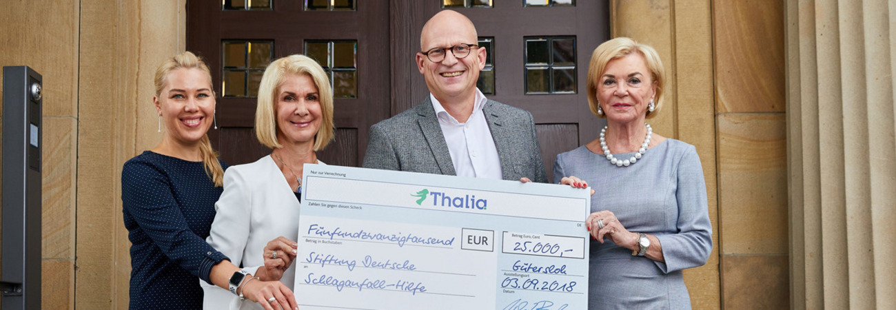 Unternehmen Thalia spendet an Schlaganfall-Hilfe