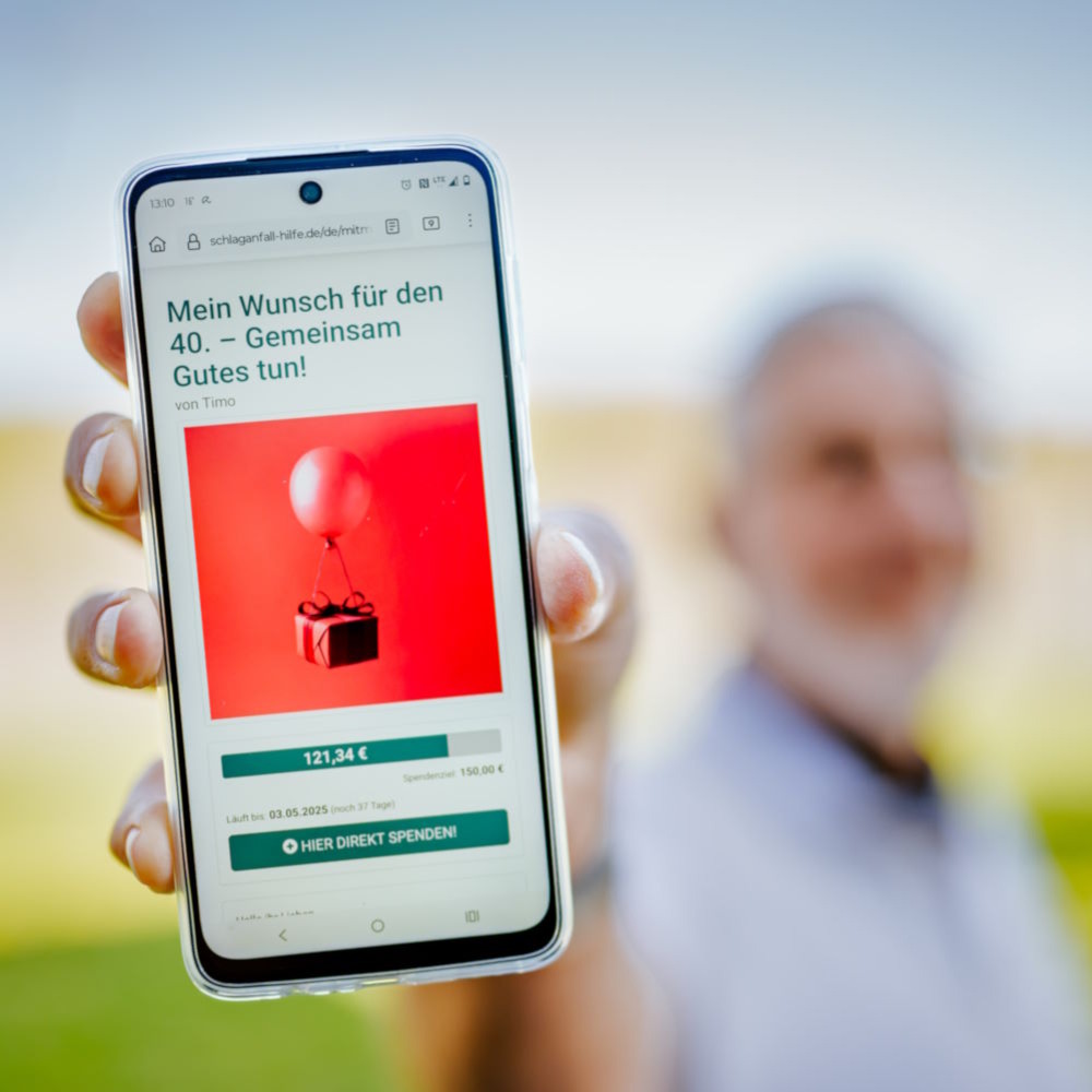 Bewegen Sie etwas – Ihre Online-Spendenaktion für Menschen nach Schlaganfall