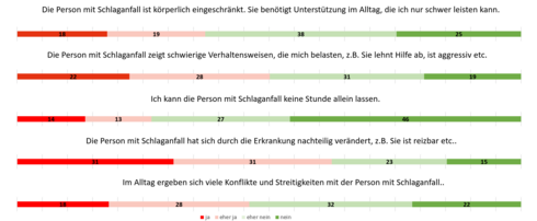 Schwierigkeiten im Umgang mit der Person mit Schlaganfall