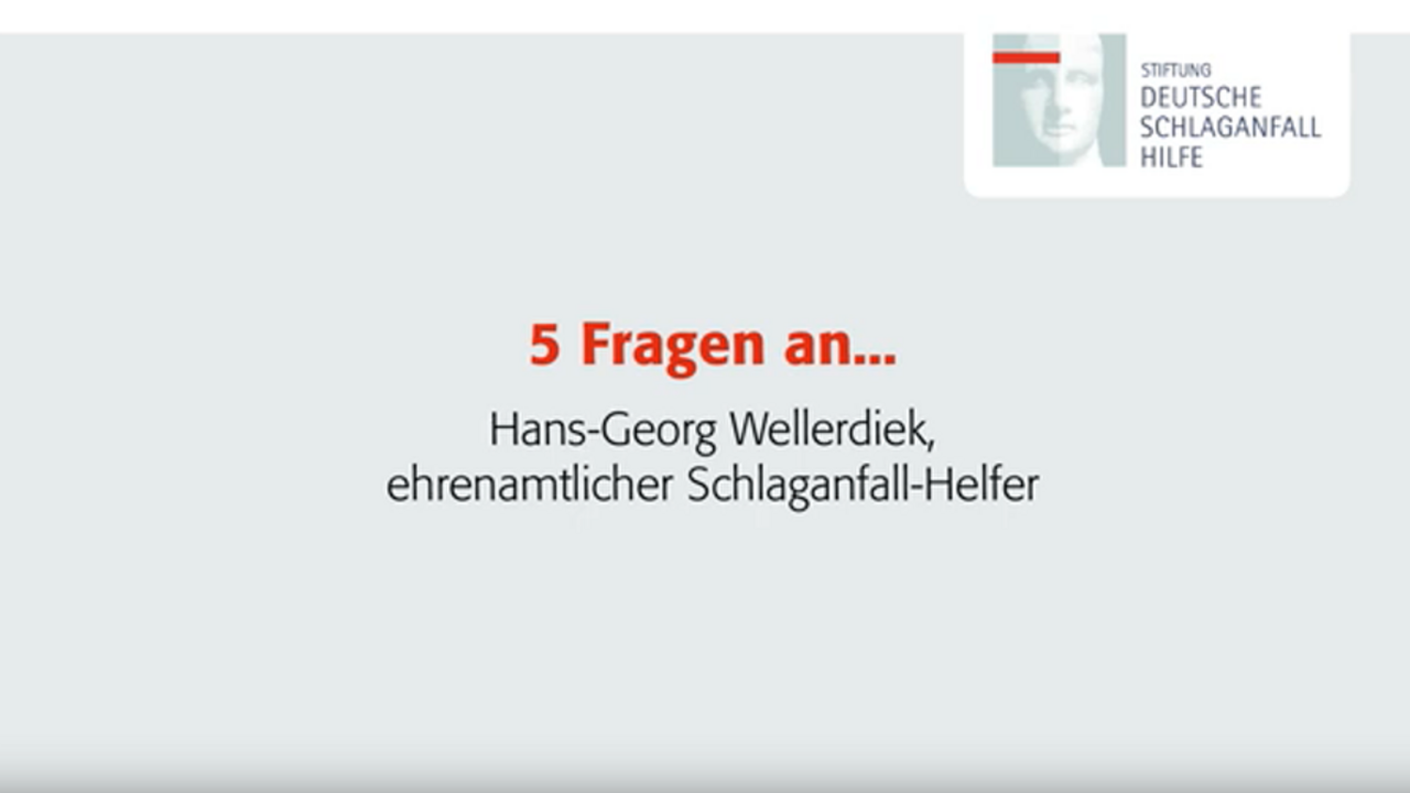 Schlaganfall-Helfer Hans-Georg Wellerdieck beantwortet fünf Fragen