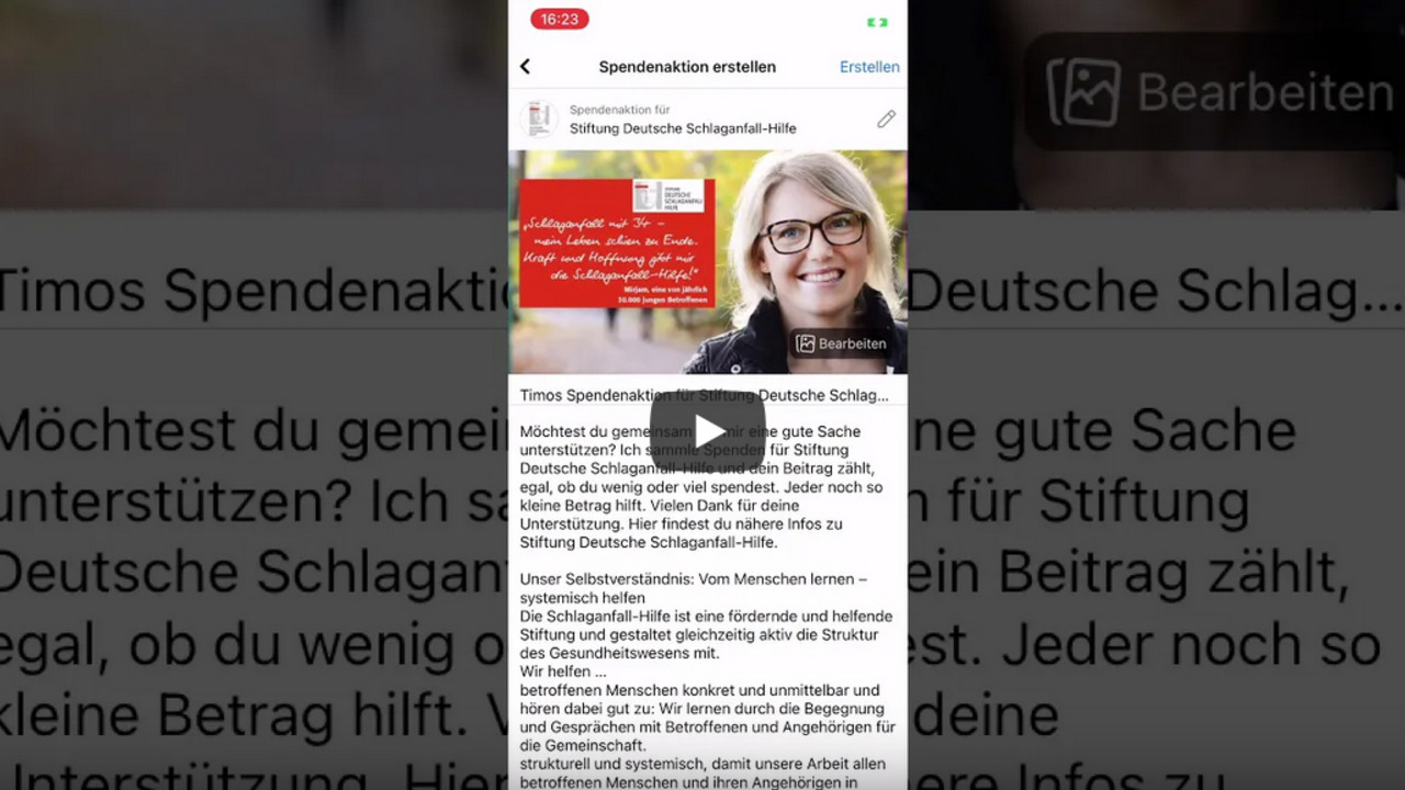 Spendenbutton bei Facebook erstellen: Erklärung (Smartphone)