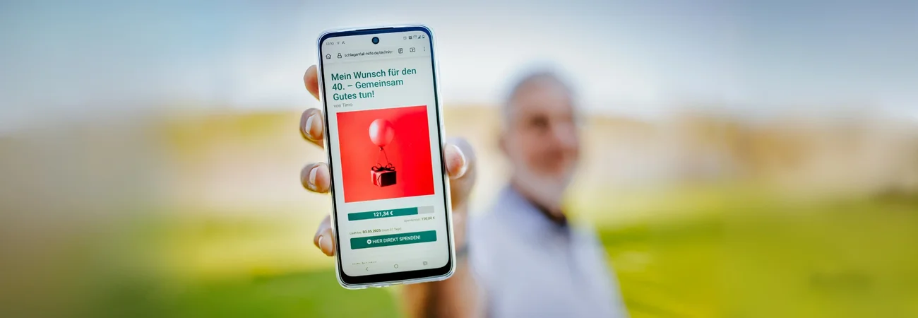 Bewegen Sie etwas – Ihre Online-Spendenaktion für Menschen nach Schlaganfall