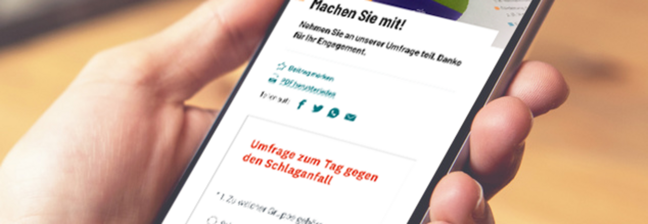 Online-Umfrage der stiftung Deutsche Schlaganfall-Hilfe
