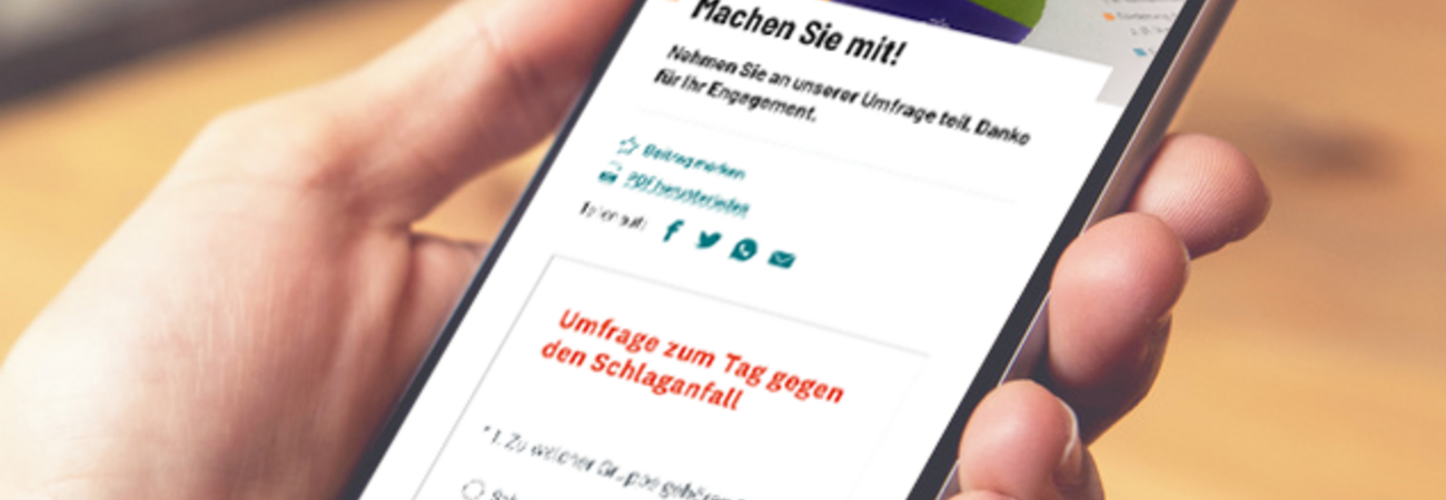 Online-Umfrage der stiftung Deutsche Schlaganfall-Hilfe